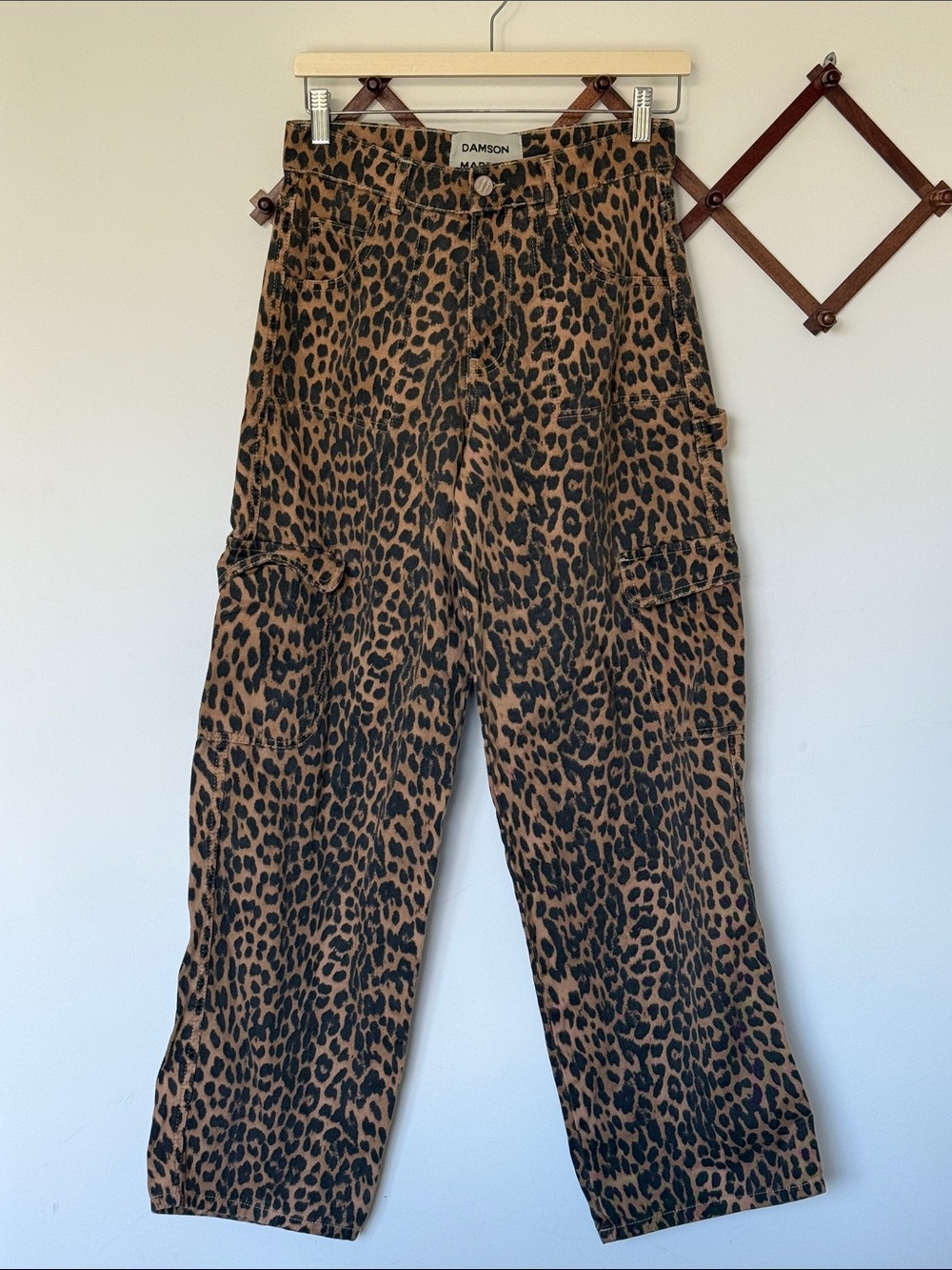 Damson Madder Leopard Cargo Jeans - US 4/UK 8
